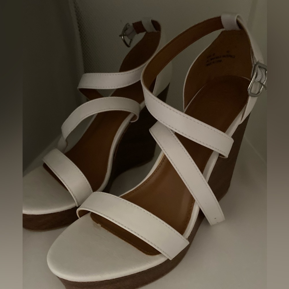 Brand new white wedges
